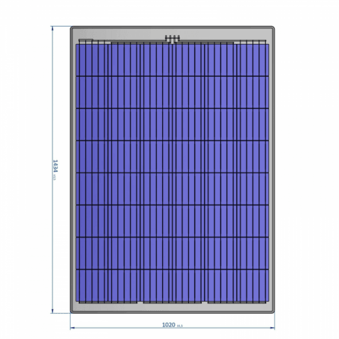 240W semi-flexible solar panel with rear junction box (made in Austria)