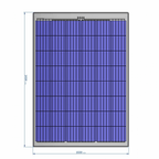 240W semi-flexible solar panel with rear junction box (made in Austria)