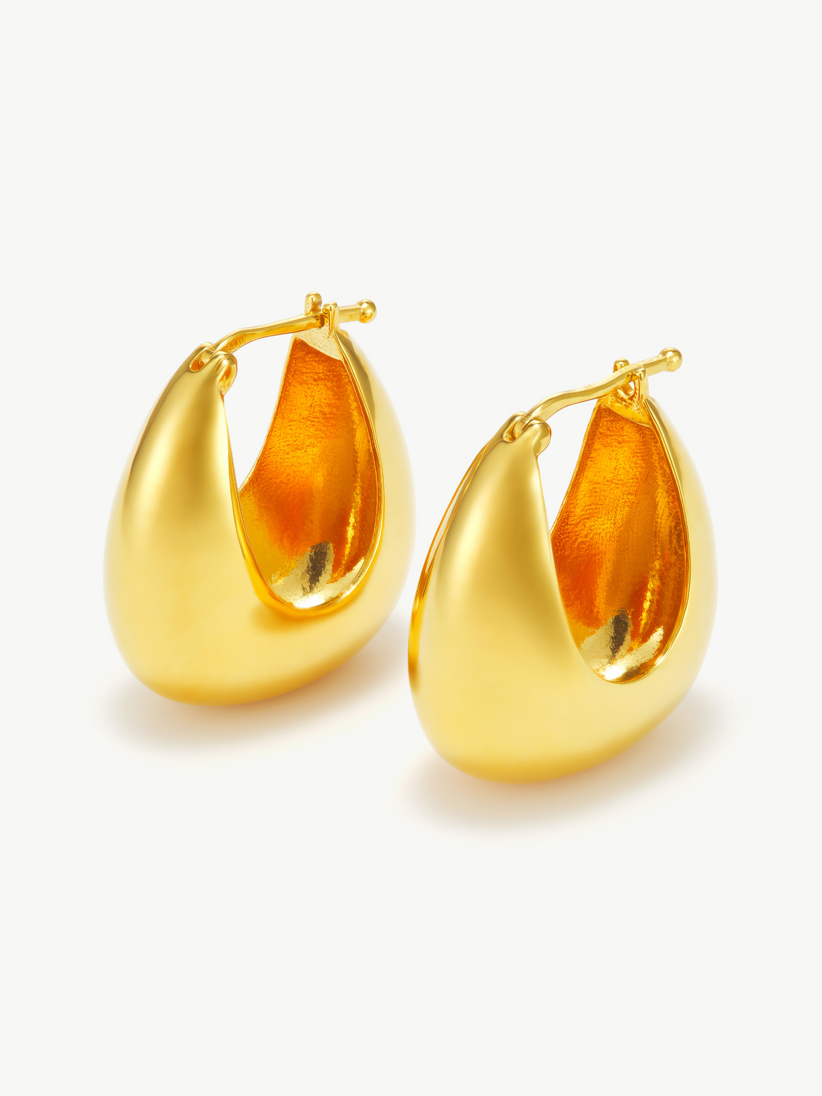 Gold Vermeil Hoop Earrings – Jude | No More Nobody