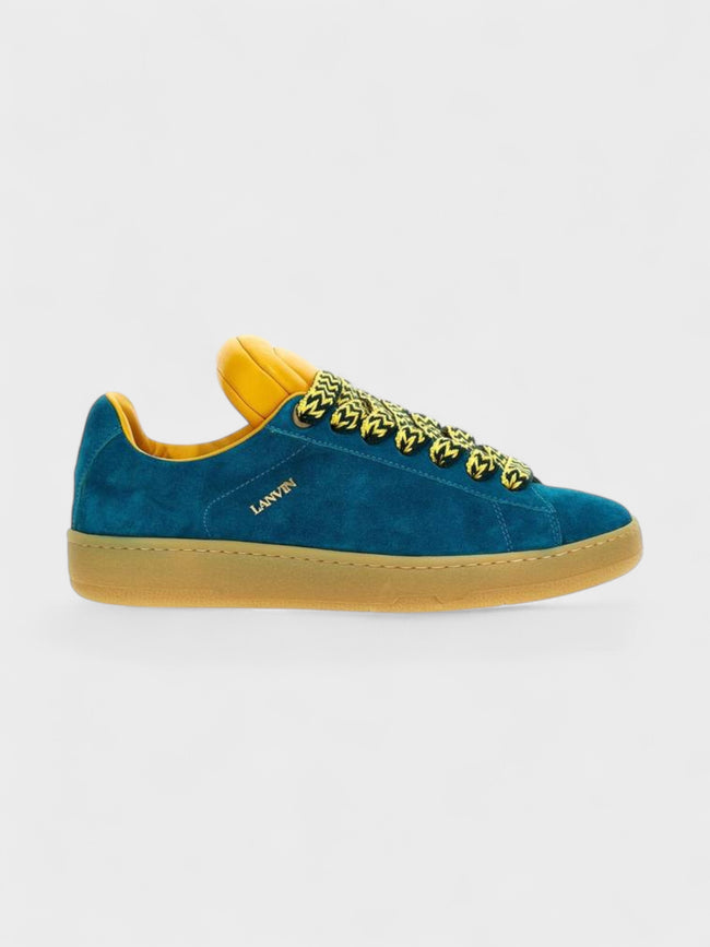 Lanvin x Future Hyper Curb Suede Sneakers Blue