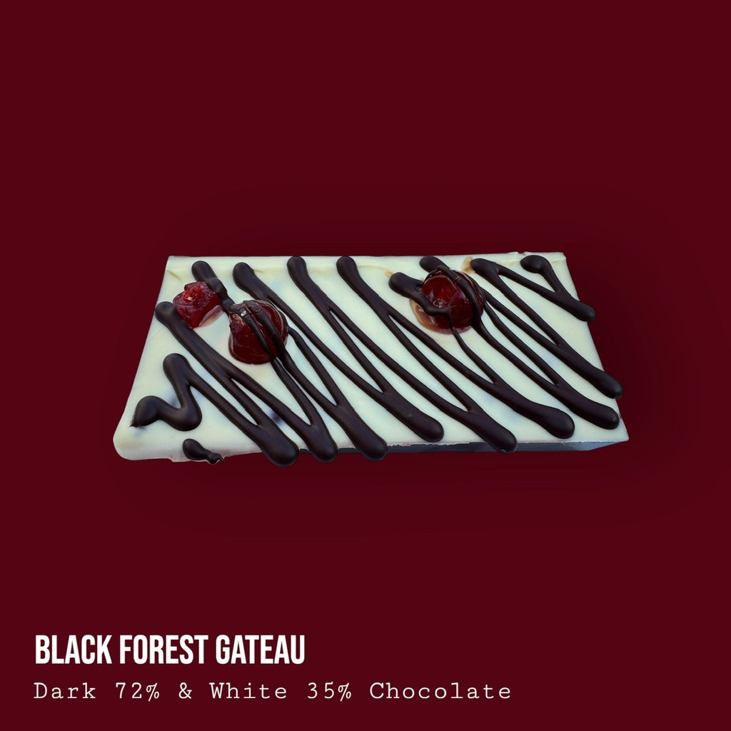 Black Forest Gateau Inspired Dark & White Chocolate Dessert Bar 250g