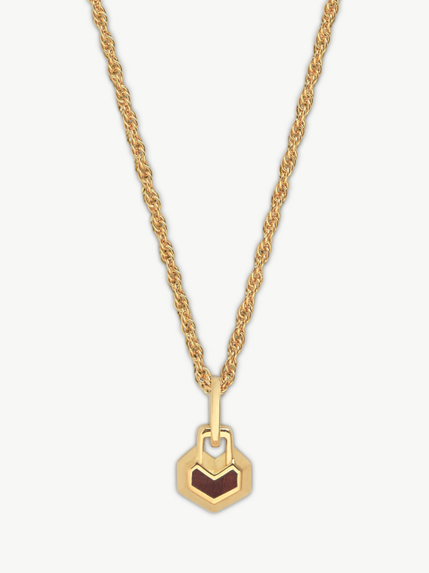 Gold Plated Tiger eye mini necklace 22