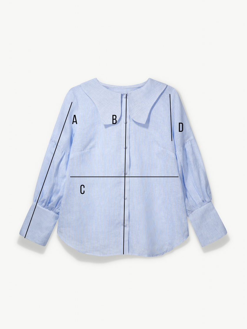 Tulip collar blouse in linen – Habiba | No More Nobody