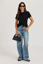 Short Sleeve Crew Neck T-shirt Black