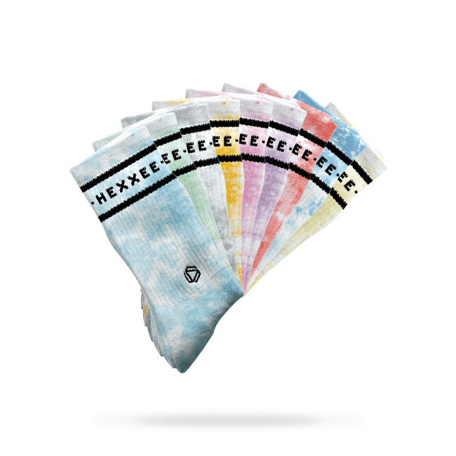 Chaussettes de padel Tie Dye 2 lignes