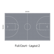 Basketball Court System - Full Court | Includes Court Markings