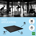 30mm Sprung PRO Gym Floor Tile - Rubber Heavy Duty Gym Flooring