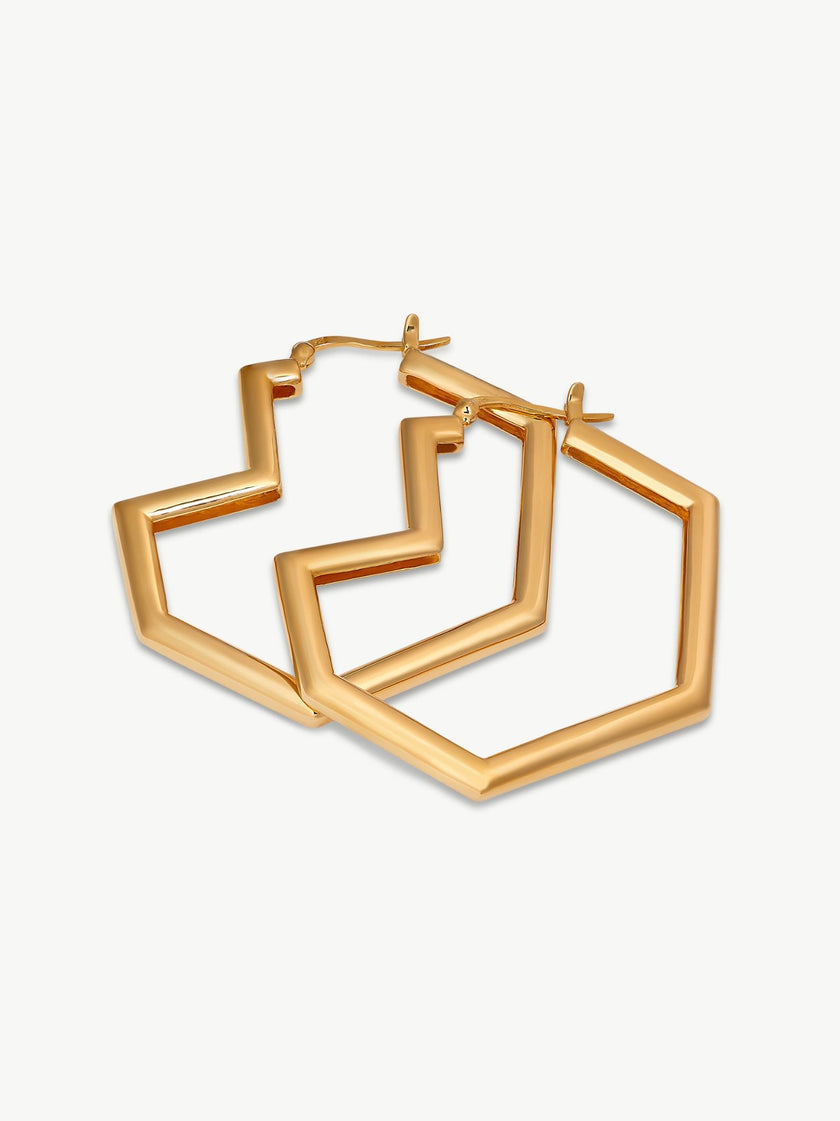 Gold Plated hoop earrings – Daryl | No More Nobody