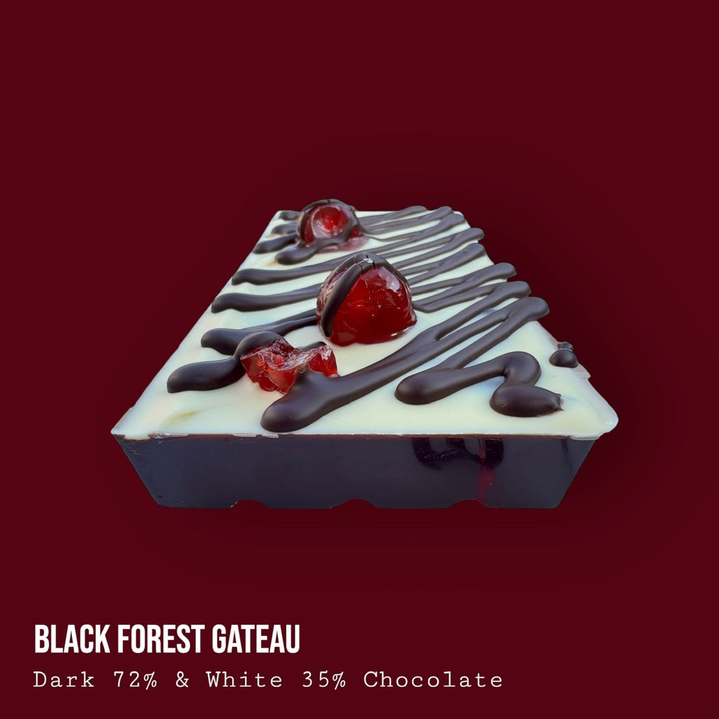 Black Forest Gateau Inspired Dark & White Chocolate Dessert Bar 250g