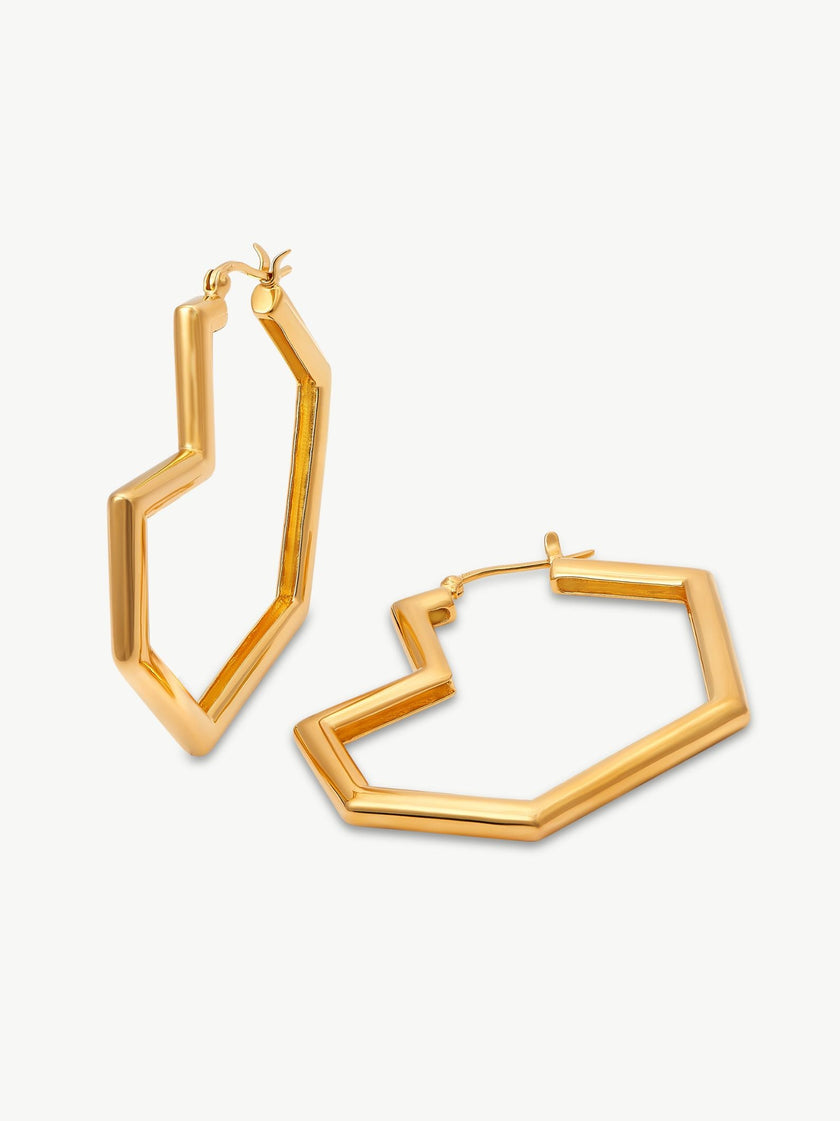 Gold Plated hoop earrings – Daryl | No More Nobody