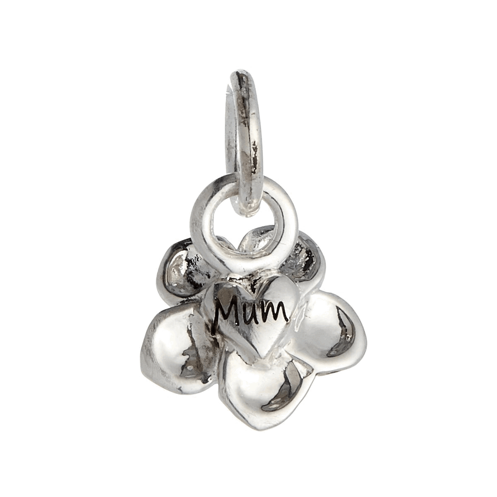 Charm de plata personalizado con flor Nomeolvides