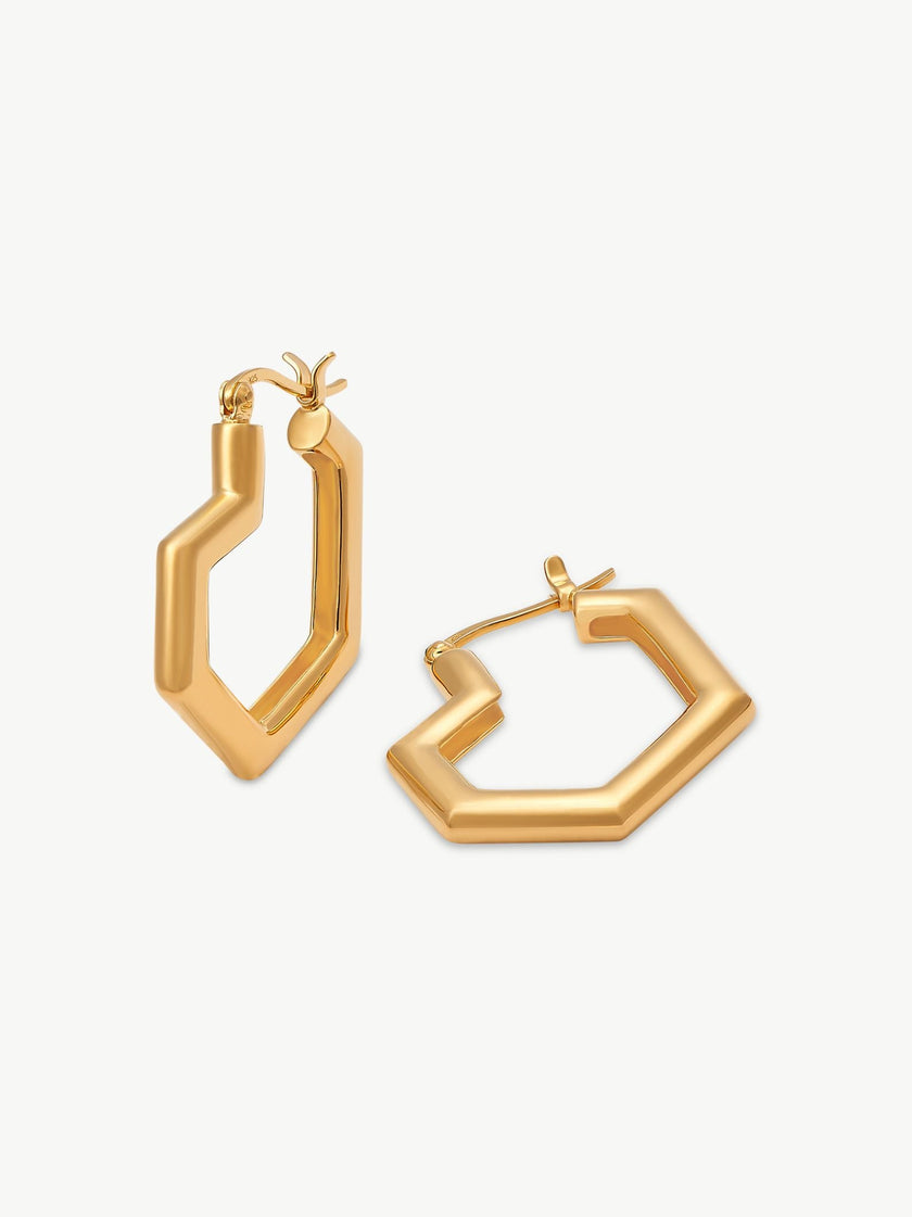 Gold Plated small hoop earrings – Daryl | No More Nobody