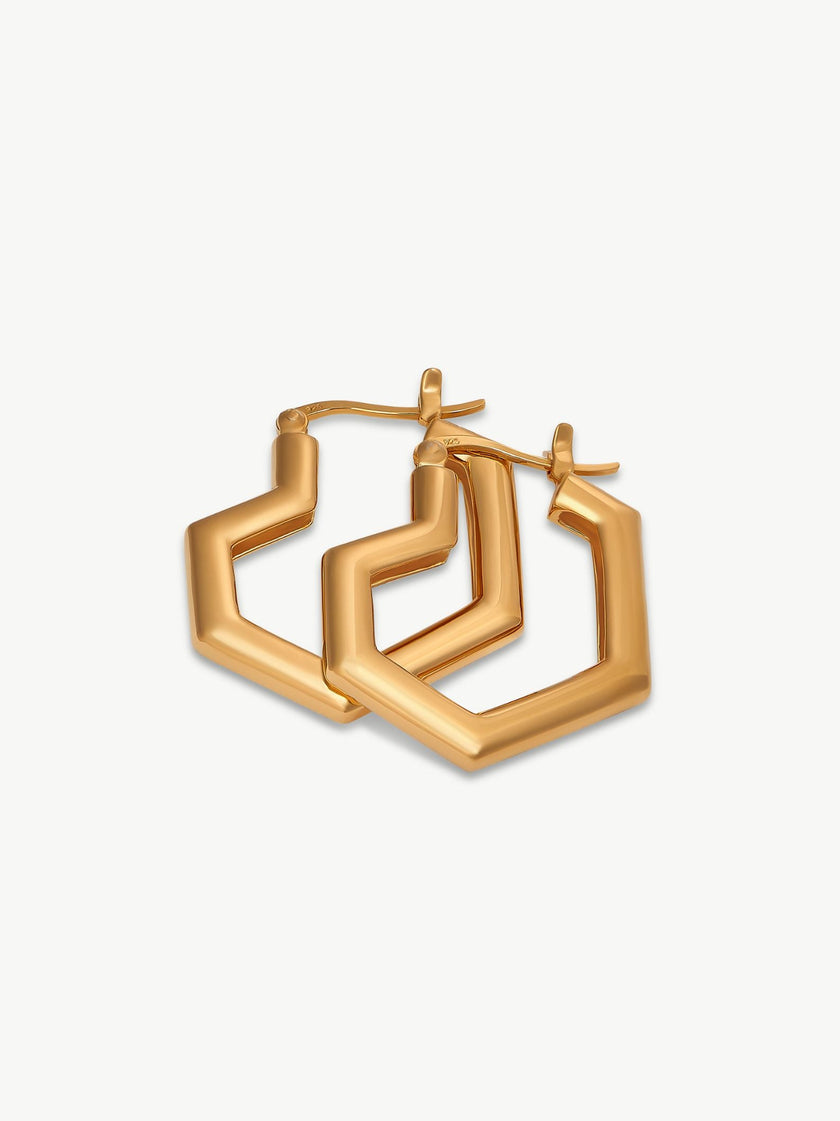 Gold Plated small hoop earrings – Daryl | No More Nobody