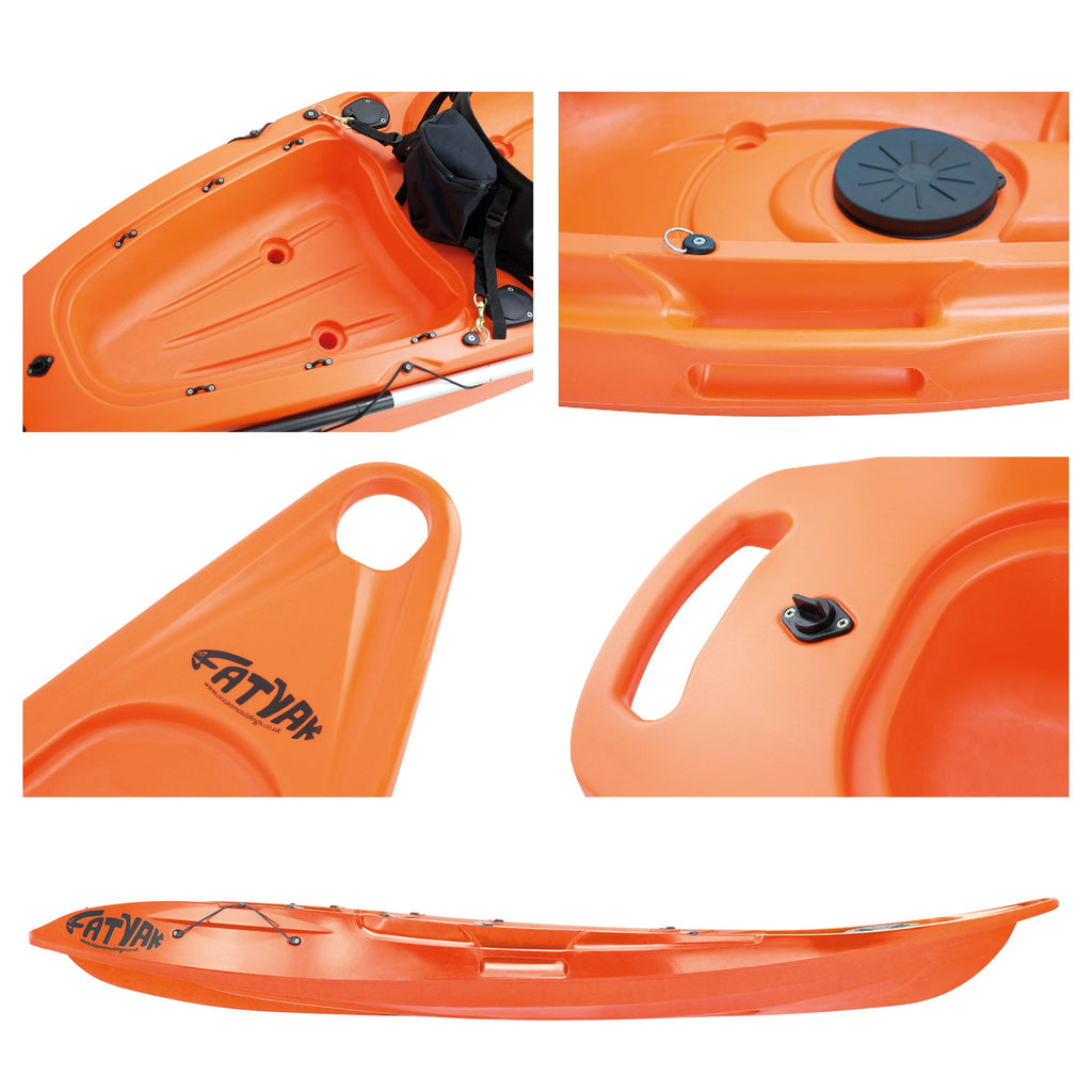 Kaafu Solo Kayak | Orange | Lightweight & Stable