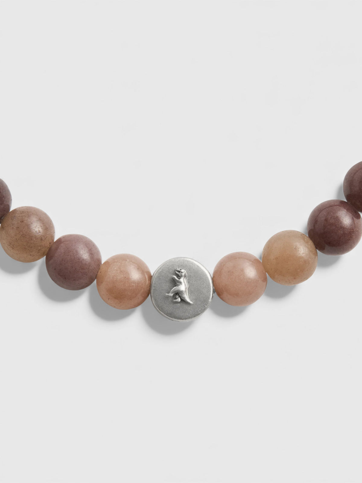 Coach Signature Jade Bead Stretch Bracelet Brown