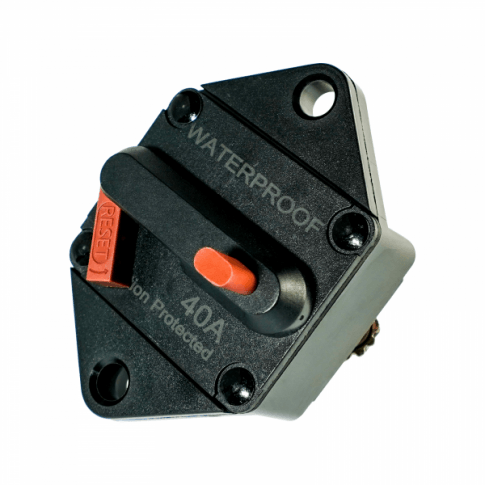 40A 12V/24V/48V automatic over-current DC circuit breaker / switch for panel or recess mount