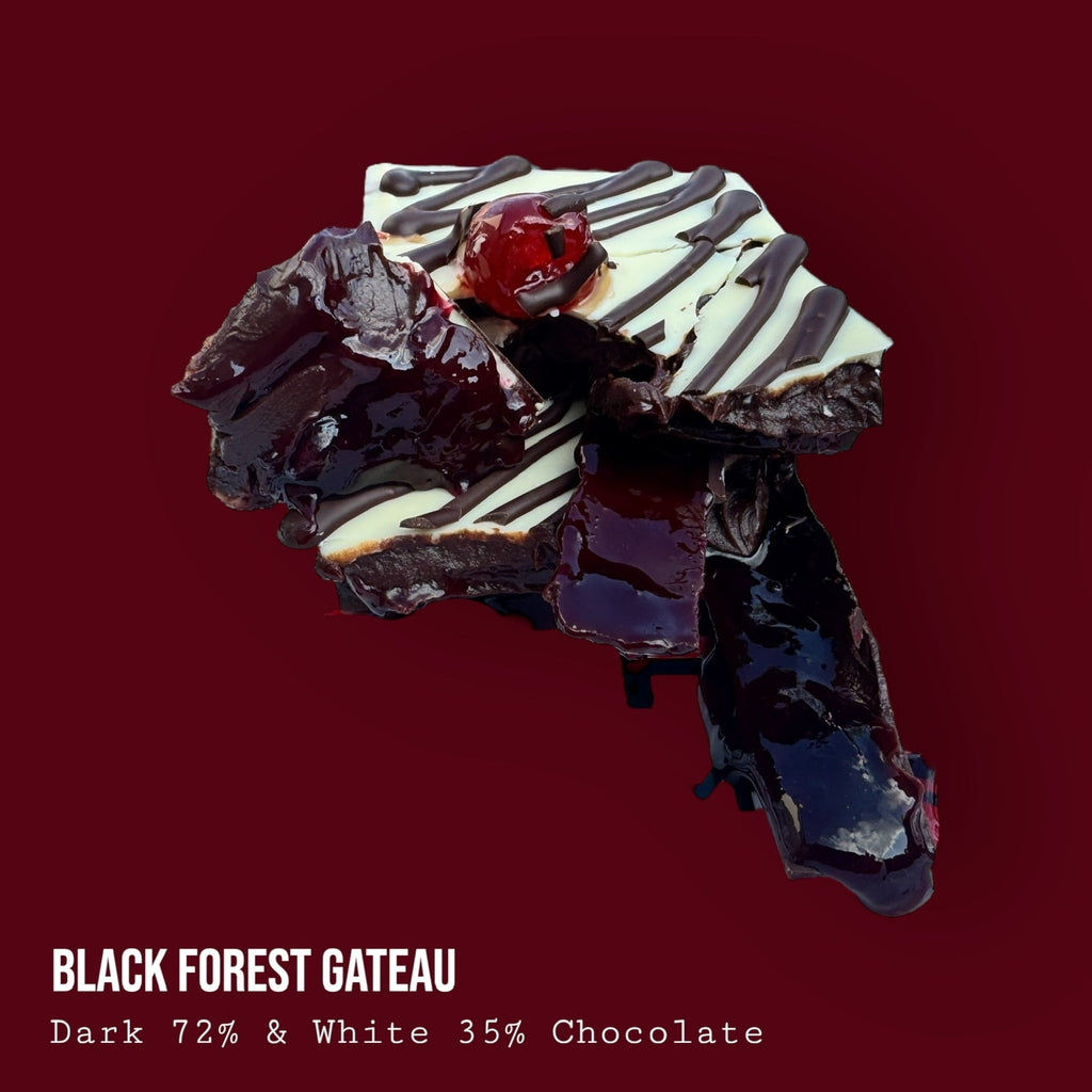 Black Forest Gateau Inspired Dark & White Chocolate Dessert Bar 250g