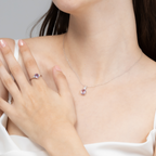 Conjunto completo - Conjunto de joyas de amatista en plata de ley