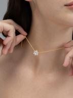 Rainbow Moonstone Necklace in 18k Gold Vermeil
