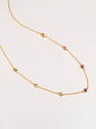 Rainbow Gemstone Necklace in 18k Gold Vermeil