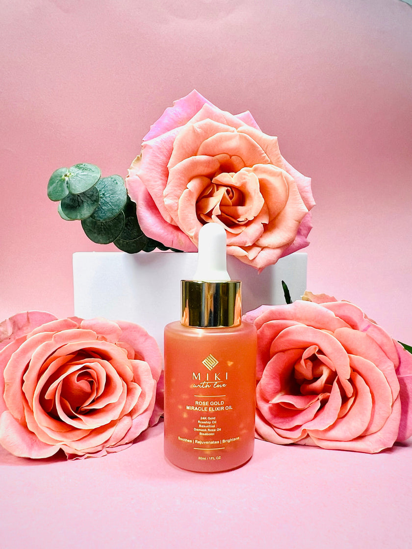 24K Rose Gold Miracle Elixir Oil - Retinol Alternative Anti-aging & Firming Concentrate, 30ml