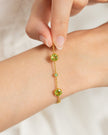 Emerald & Peridot Jewellery Set in 18k Gold Vermeil