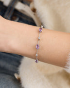 Bracelet Améthyste Lavande en Argent Sterling