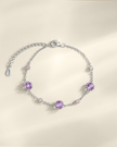 Pink Sapphire & Amethyst Jewellery Set in Sterling Silver