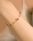 Pink Sapphire Bracelet in 18k Gold Vermeil