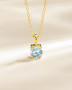 Coffret Cadeau de Bijoux Quotidiens en Topaze Bleue en Vermeil d'Or 18 carats
