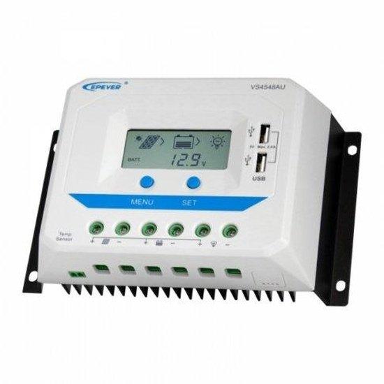45A 12/24/36/48V solar charge controller/regulator with LCD display