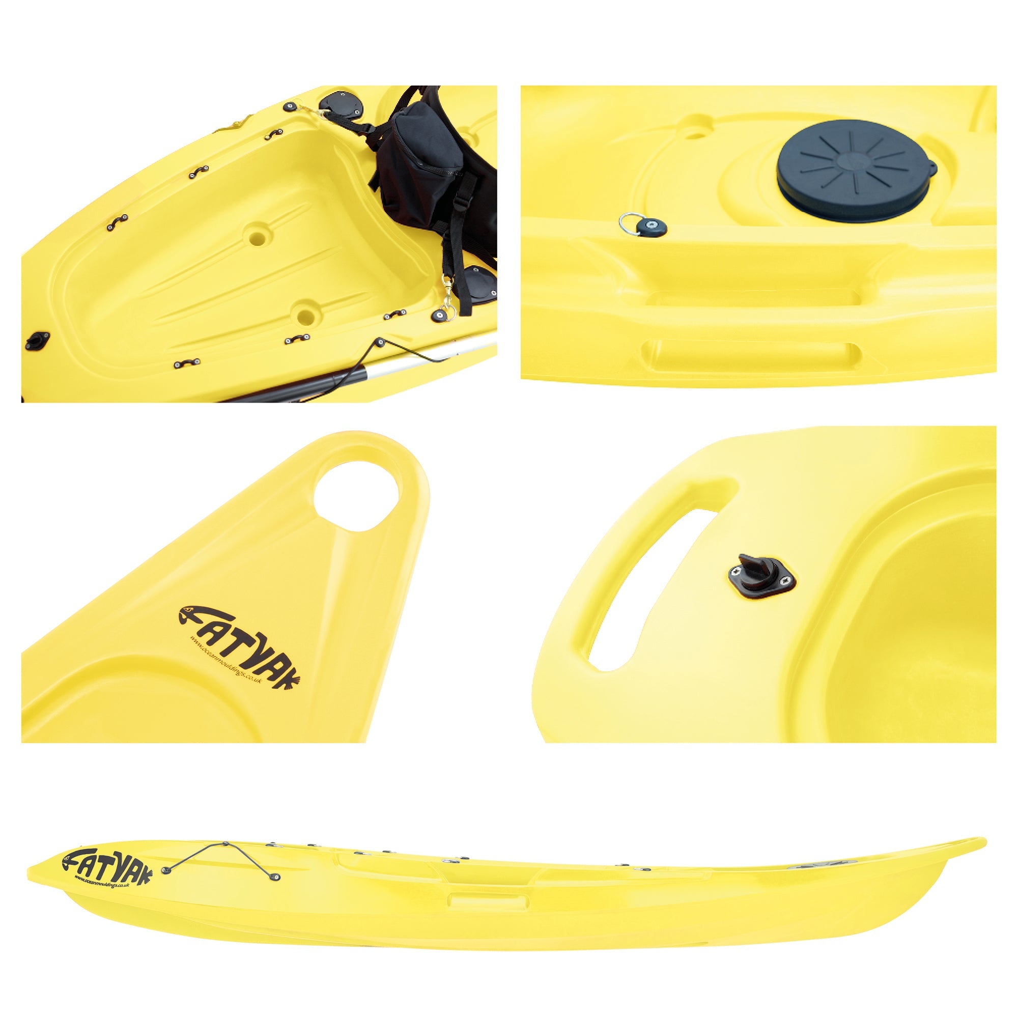 Kaafu Solo Kayak | Yellow | Lightweight & Stable