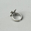 4 Petal Flower Silver Ring