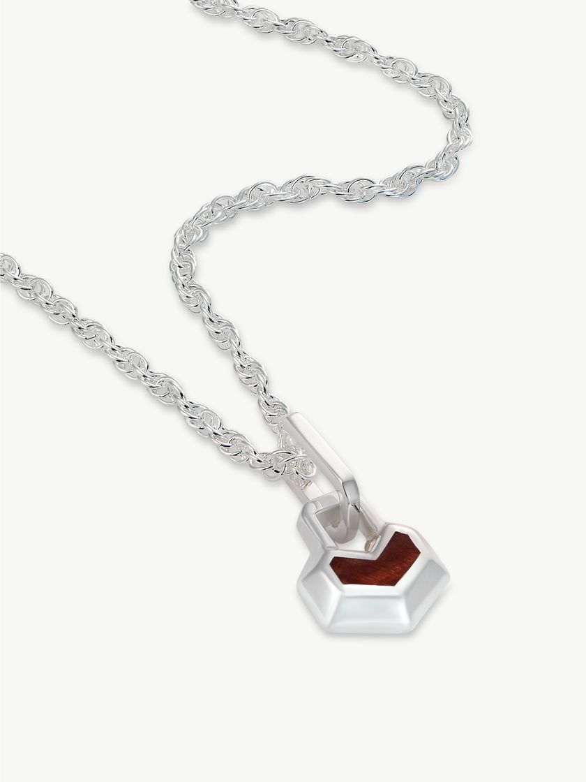Sterling Silver Tiger Eye Mini Necklace 22