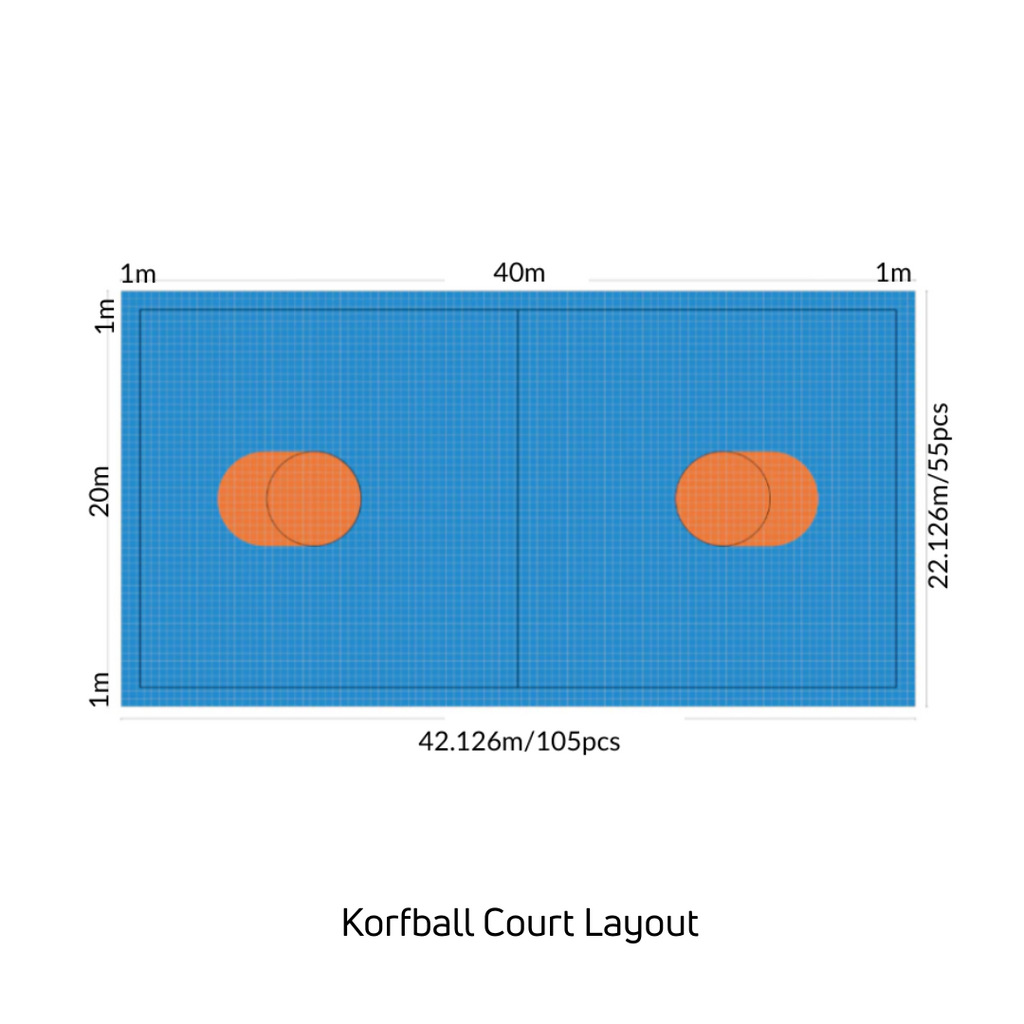 Full-Size Korfball Court with Markings