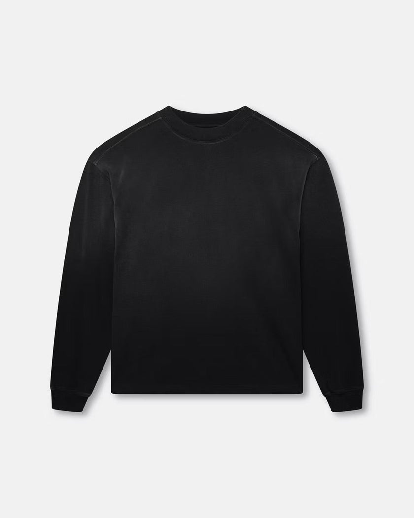BLANK HEAVYWEIGHT FADE OUT LONGSLEEVE TEE BLACK