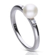 Diamonfire Shell Pearl Ring with Zirconia