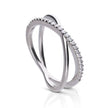 Diamonfire Pave Set Crossover Ring