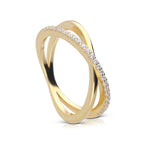 Diamonfire Pave Set Crossover Ring