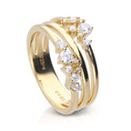Diamonfire Triple Layered Multi Stone Ring