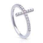 Diamonfire Pave Set Cross Ring