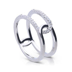 Diamonfire Double Loop Ring