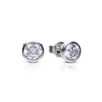 Diamonfire Bezel Set Solitaire Stud Earrings