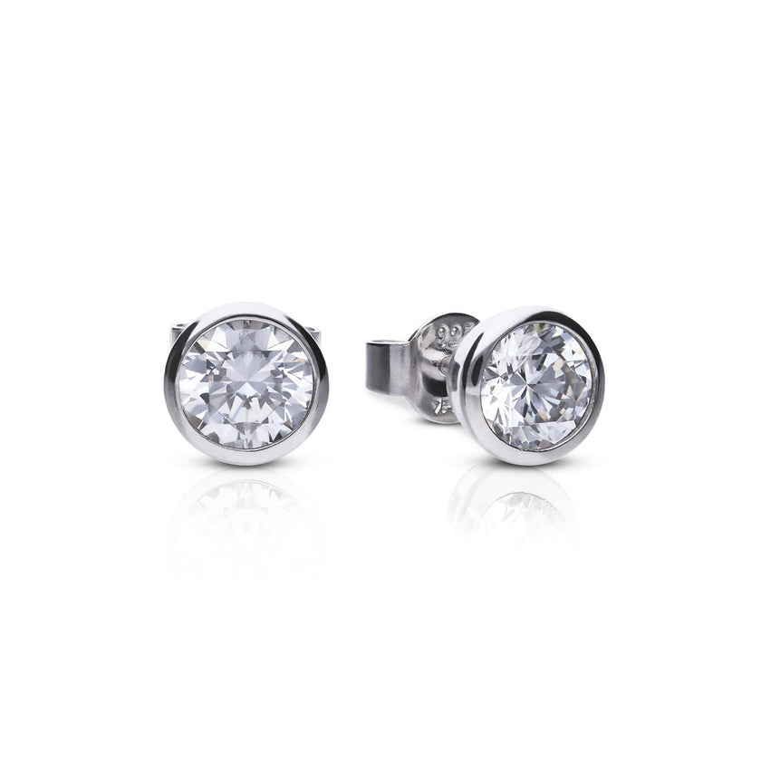 Diamonfire Bezel Set Solitaire Stud Earrings