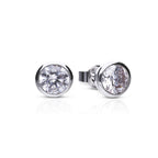 Diamonfire Bezel Set Solitaire Stud Earrings