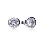 Diamonfire Bezel Set Solitaire Stud Earrings