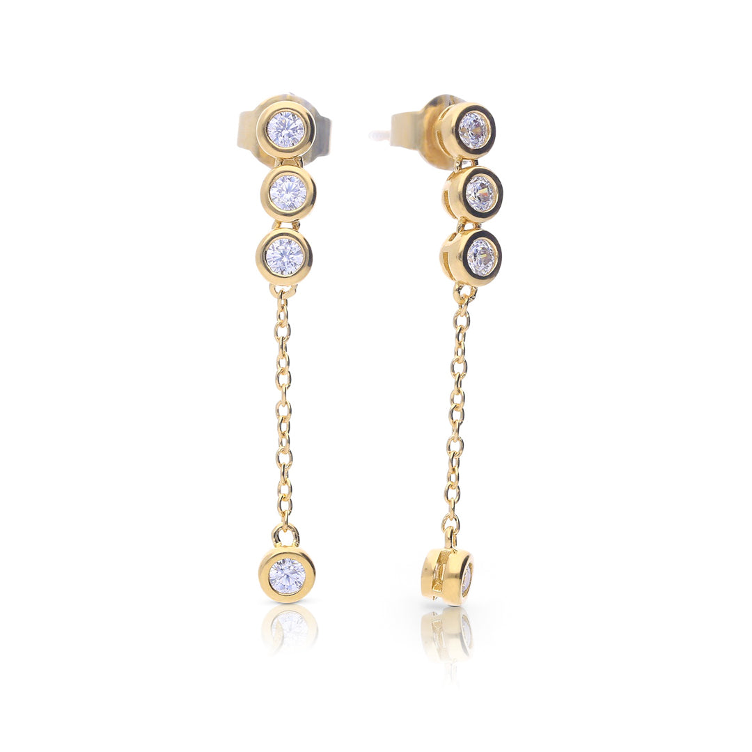 Diamonfire Drop Chain Earrings