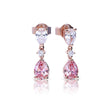 Diamonfire Pink and White Zirconia Earrings