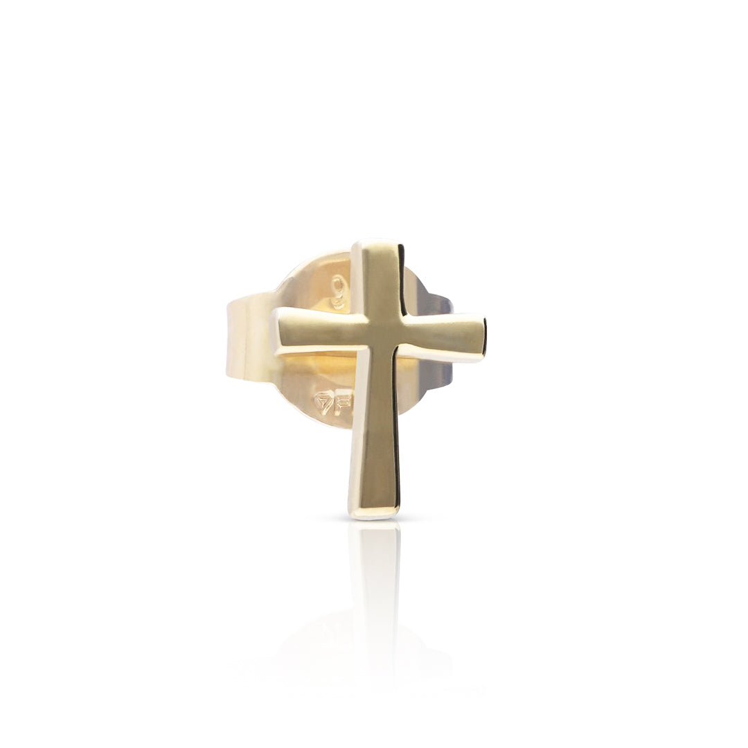 Diamonfire Single Plain Cross Stud Earring