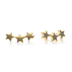 Diamonfire Plain Triple Star Crawler Earrings